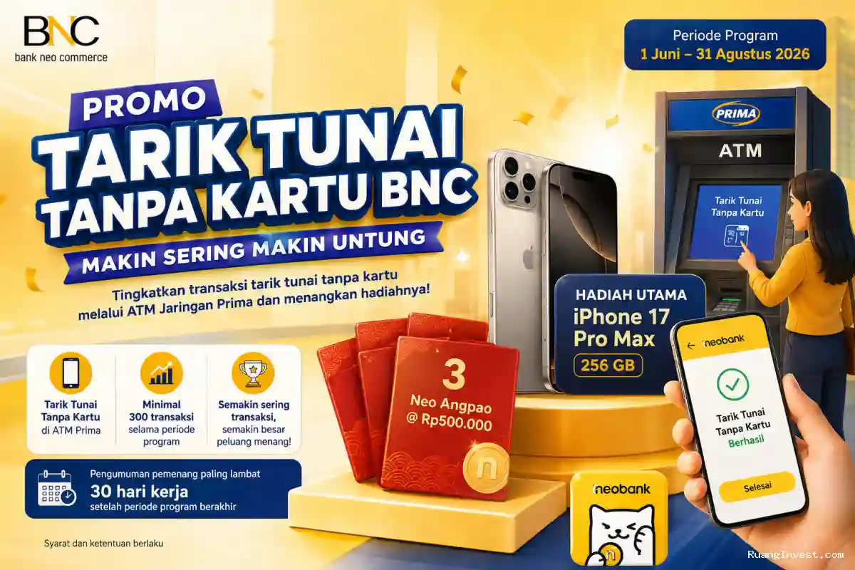 Promo Tarik Tunai Tanpa Kartu BNC Berhadiah iPhone 17 Pro Max