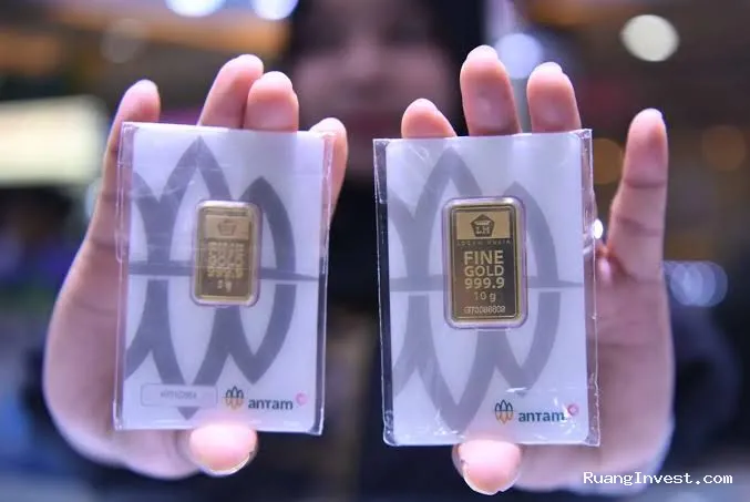Harga Emas Antam Hari Ini Tetap Rp2,67 Juta per Gram