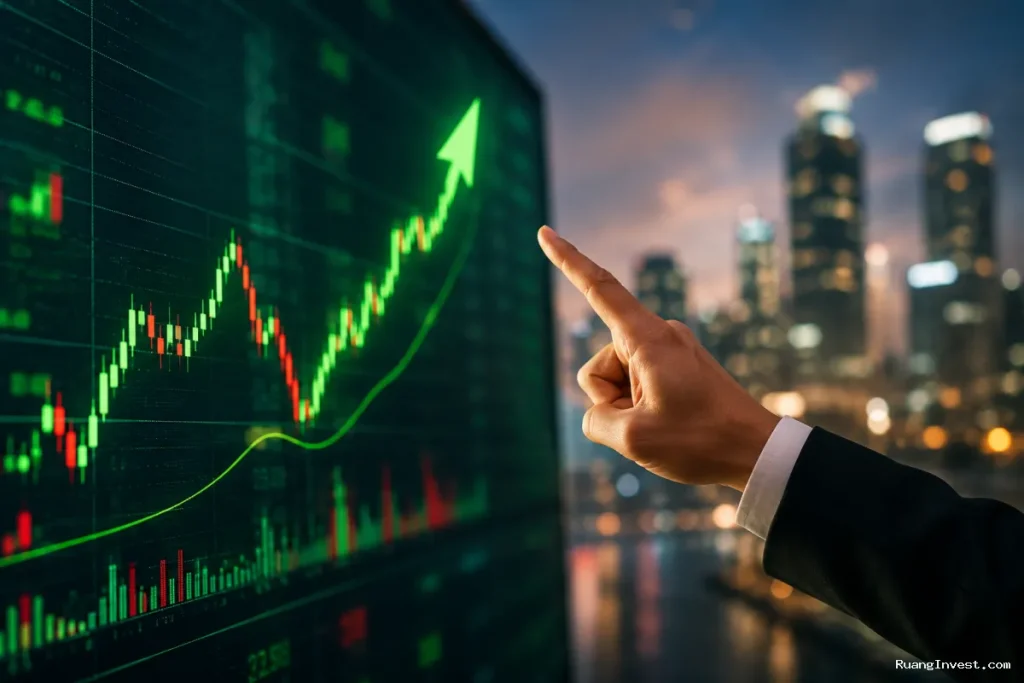 IHSG Ditutup Meroket 2,28% Sentuh Level 5.875, 520 Saham Menghijau