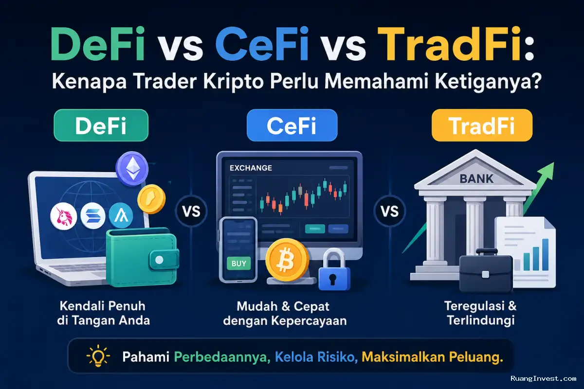 DeFi vs CeFi vs TradFi: Apa yang Perlu Dipahami Trader Kripto?