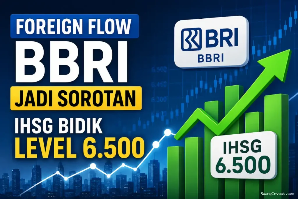 Foreign Flow BBRI Jadi Sorotan, IHSG Bidik Level 6.500