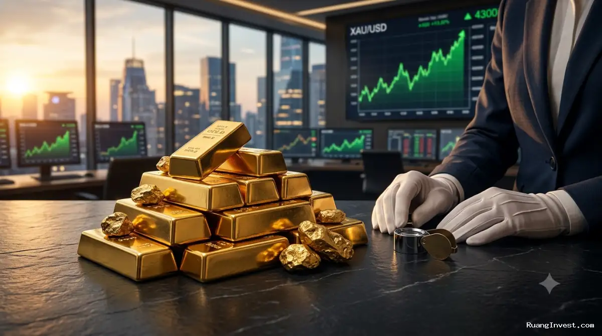 Harga Emas Tembus US$ 4.300 akibat Data Tenaga Kerja AS