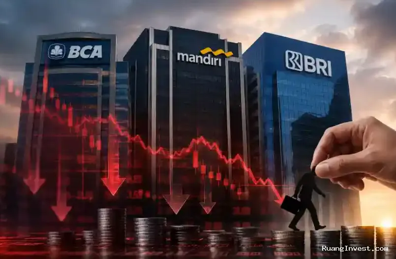 Saham Bank Besar Jadi Sasaran Jual Asing, BMRI dan BBRI Tertekan