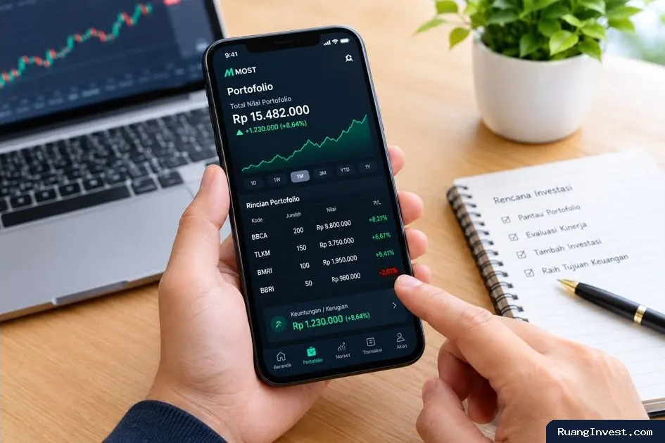 Cara Memantau Portofolio Saham dan Menghitung Untung Rugi di MOST