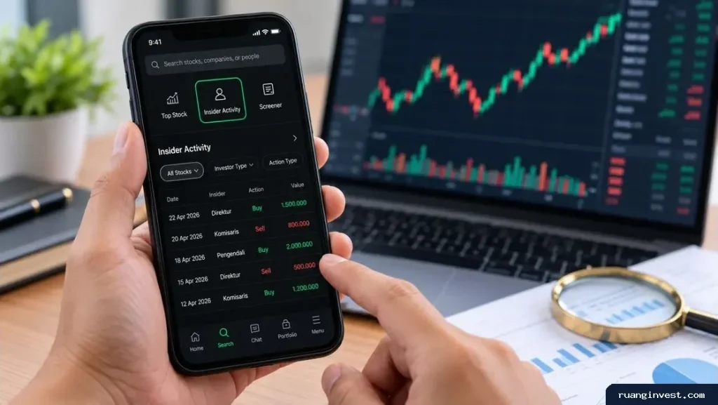 Cara Mengakses Fitur Insider Activity di Stockbit