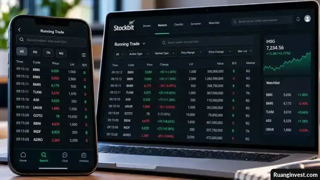 Cara Mengakses Fitur Running Trade di Stockbit Pro