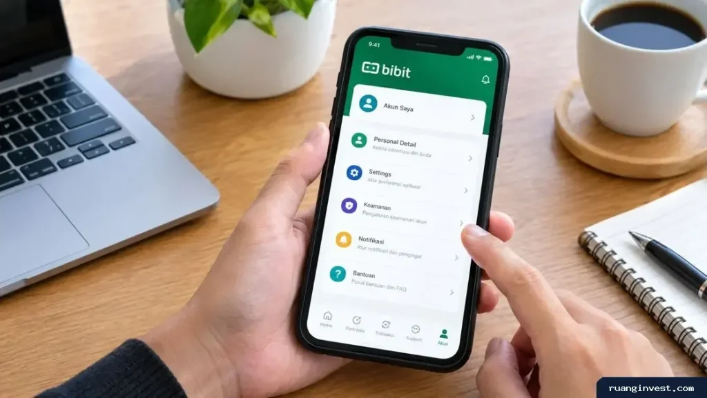 Cara Mengatur Akun, Personal Detail, dan Settings di Bibit