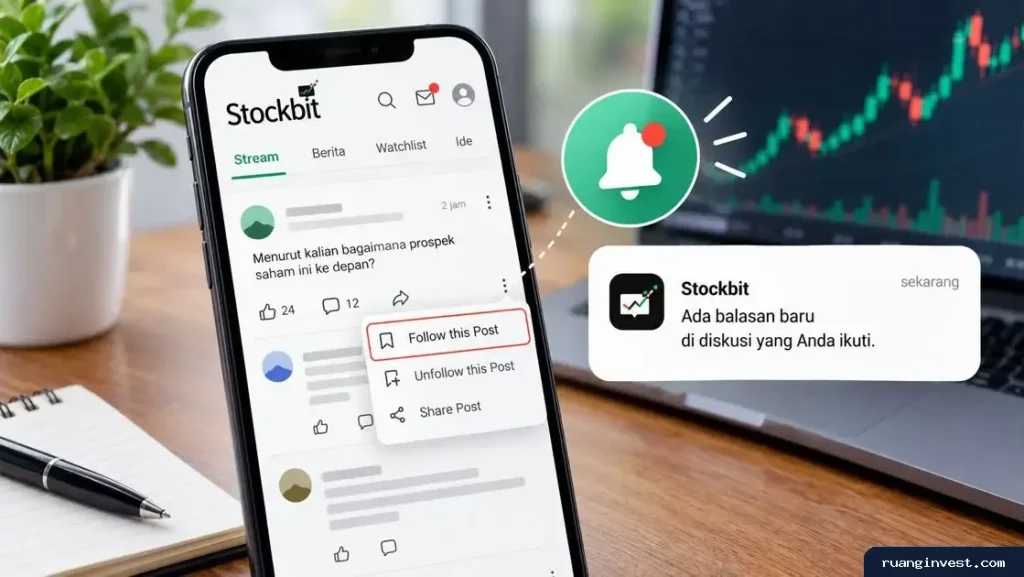Cara Mengikuti Diskusi Stream di Stockbit dengan Notify