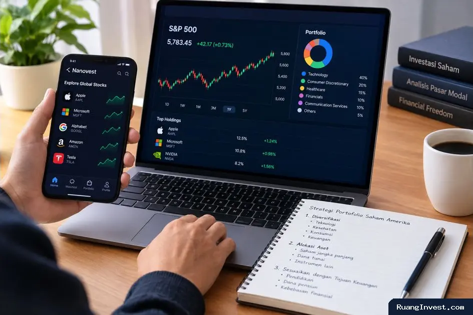 Cara Menyusun Portofolio Saham Amerika melalui Nanovest untuk Pemula