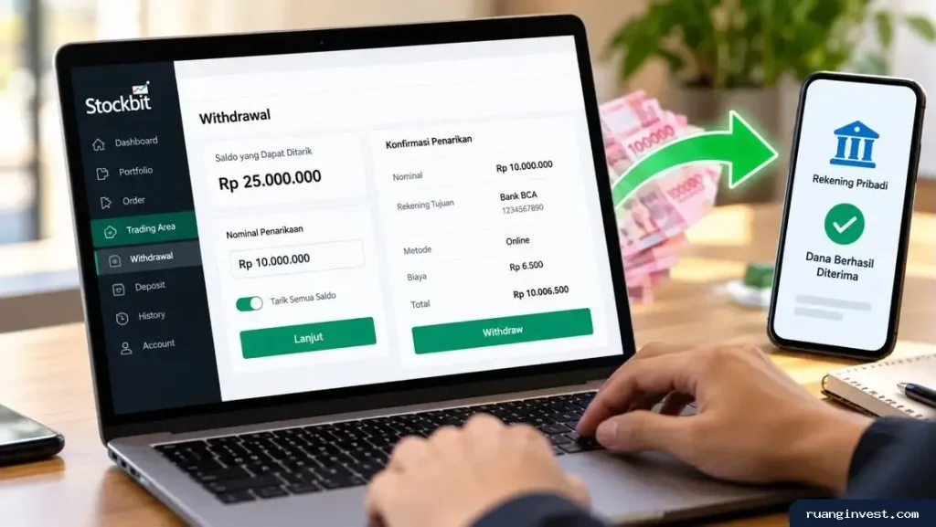Cara Tarik Dana RDN Stockbit ke Rekening Pribadi Melalui Web