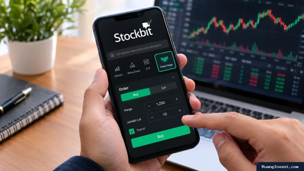 Cara Transaksi Nego Sesama Nasabah Stockbit dengan Fitur Pasar Nego